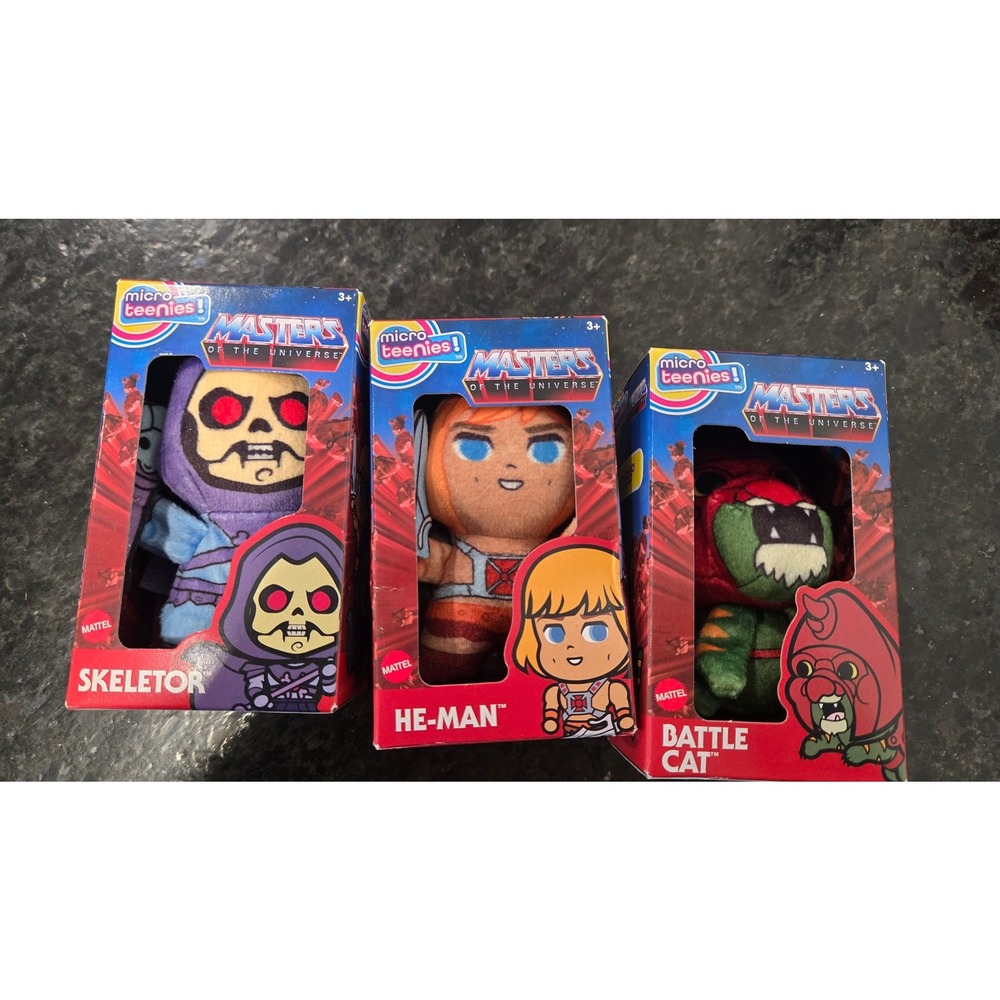 Masters of the Universe Micro Teenieies Plush bundle of 3 Mattelโ